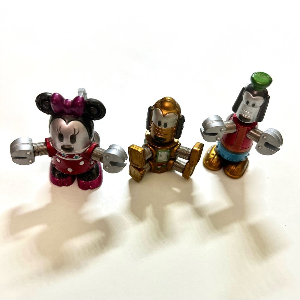 Disney Robot Character Trio - Minnie, Pluto, Goofy Robo-D